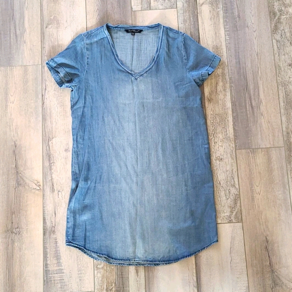 Chambray denim shift dress sundress Velvet Heart M